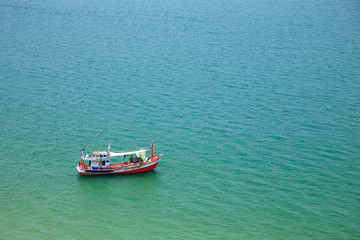 Traditional fishing boat in a sea