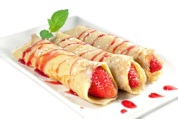 Strawberry pancake