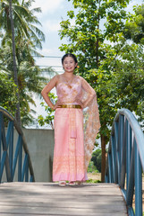 Asian Thai Woman/Bride in Thai Wedding Suit