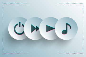 Obraz premium Music concept with anaglyph effect. EPS10.