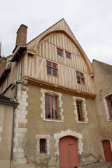 Fototapeta na wymiar Maison à colombages à Auxerre, Bourgogne