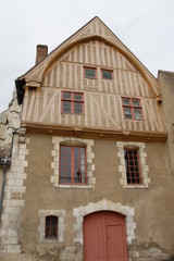 Fototapeta na wymiar Maison à colombages à Auxerre, Bourgogne