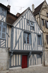 Maison à colombages à Auxerre, Bourgogne	