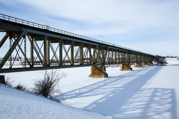 Train Bridge in Winter