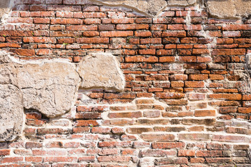 Naklejka premium Ancient brick wall fragment