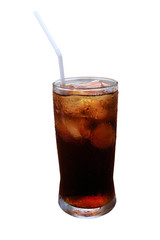 A glass of cola on a table