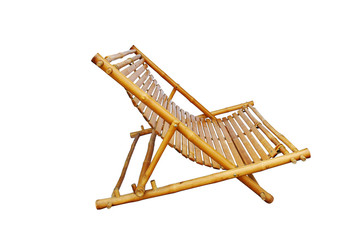 Bamboo lounge chair isolated