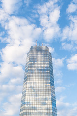 Fototapeta premium Skyscraper with antennas on the top