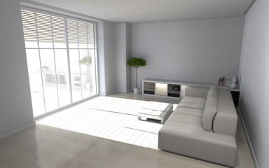 modern living room - interior architecture