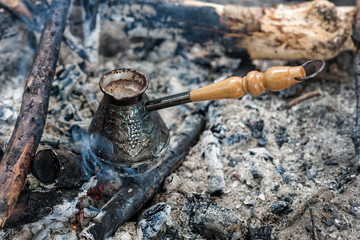 coffee on the coals