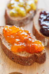 toasts with jam