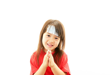 Fototapeta premium 元気になった女の子