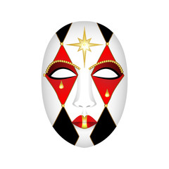 carnival mask on a white background - vector illustration