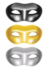 set of masks on a white background - vector illustration