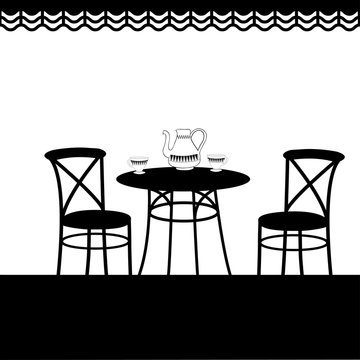 Outside cafe