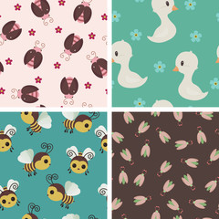 Obraz premium Seamless childish wallpapers