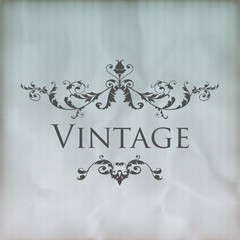 Vintage vector floral frame