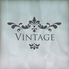 Vintage vector floral frame