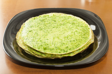 Pancakes with spinach
