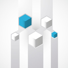 Obraz premium 3d geometric background with hexagons