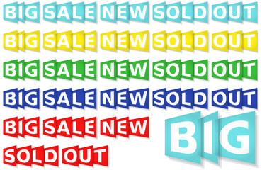 eshop messages - big sale, new, sold out