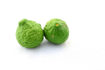 Fototapeta premium Kaffir Lime isolate on white