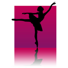 ballet dancer purple square