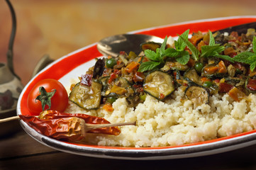 Cous cous con verdure - Cous cous with vegetables
