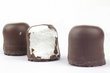 chocolate covered marshmallows .german schokokuss