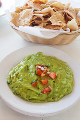 Mexican guacamole with tacos