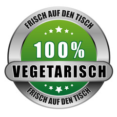 5 Star Button grün 100% VEGETARISCH FADT FADT