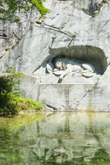 Fototapeta na wymiar Dying lion monument in Lucerne
