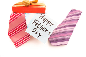 Happy Fathers Day tag with neckties