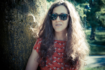 eastern hipster vintage woman with shades