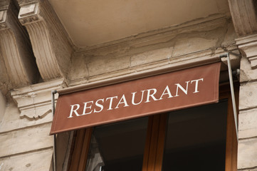 Obraz premium enseigne restaurant chic