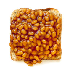 Baked Beans on Toast Isolated