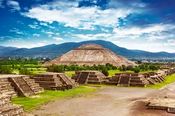 Stickers pour porte Mexique Pyramides du Mexique