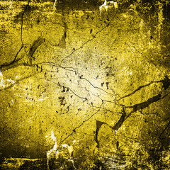 Yellow grunge wall background