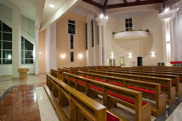 Modern church interior