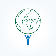 ビジネスマン　地球