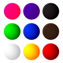 colorful balls web button icon on white background