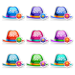 Vector discount labels 12