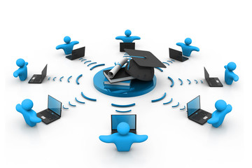 E-learning concept