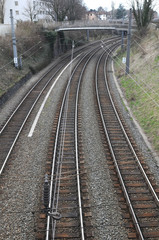 Fototapeta na wymiar Drei Eisenbahnen