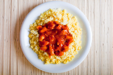 Chinese rice with chcicken