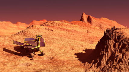 Mars rover on Mars