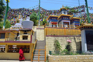 Buddhist stipa in McLeod Ganj,India