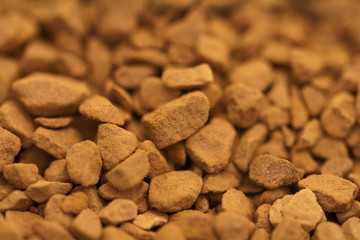 Freeze dry coffee closeup