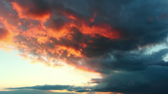 Red dramatic sky - time lapse
