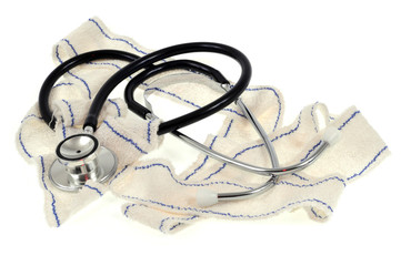 Bandage et stéthoscope